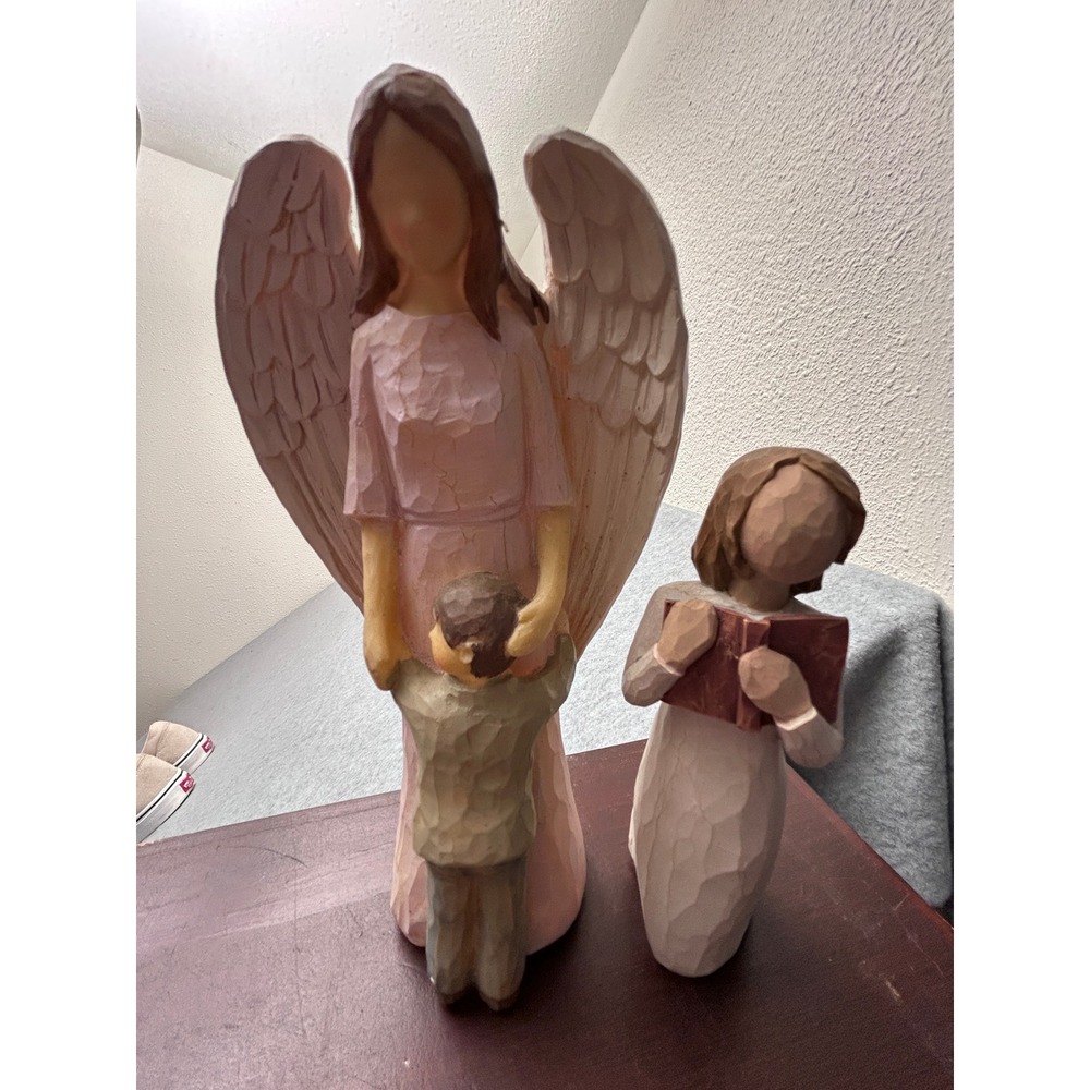 Willow Tree Love of Learning Figurine and Guardian Angel and Set Susan Lordi